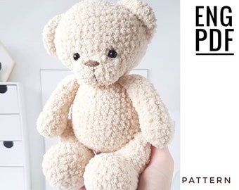 Crochet PATTERN bear, Amigurumi tutorial PDF in English, amigurumi handmade children's gift for the Christmas gift souvenir animals