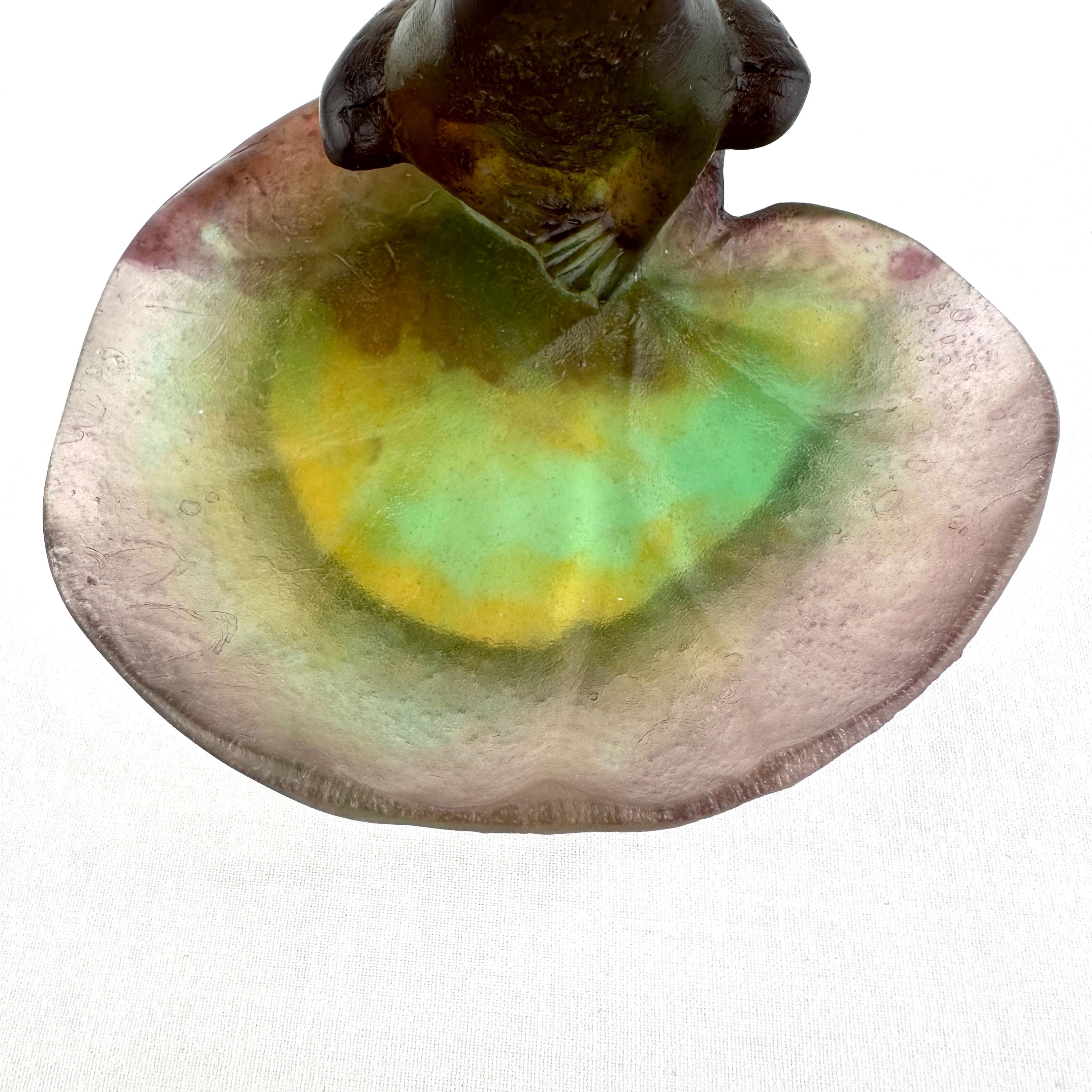Daum ドーム　 Pate De Verre 蛙 Frog ネックレス Lot - Daum France Pate De Verre Frog Vase