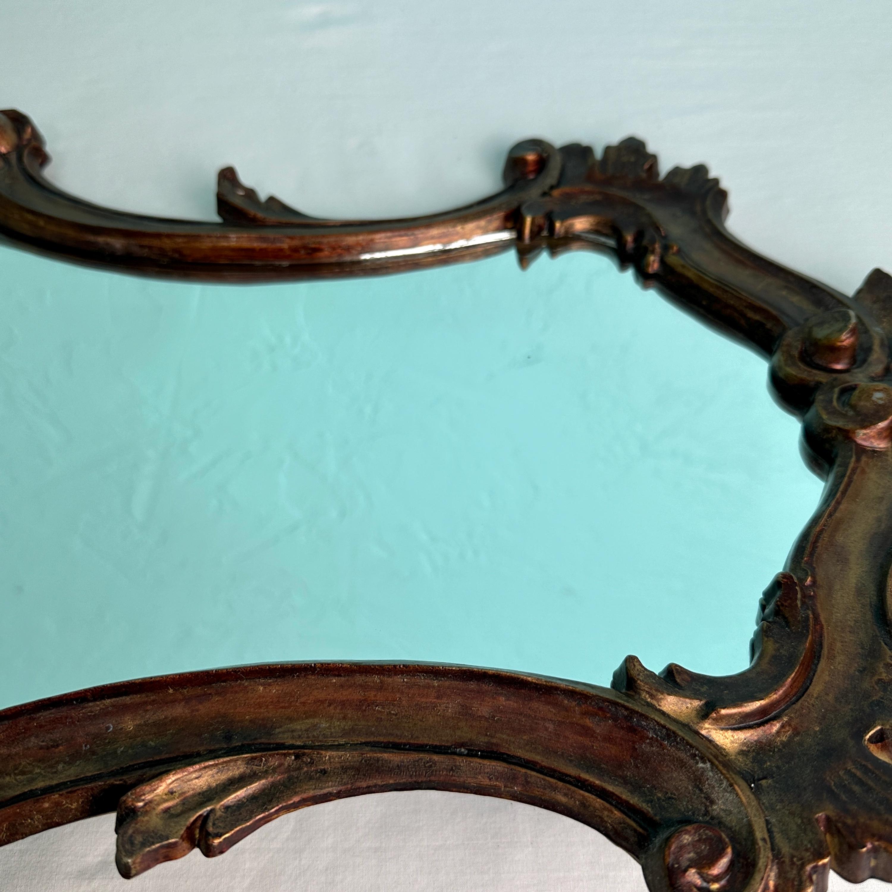 Vintage Rococo Style Italian Mirror 15” X 25.75” - Etsy