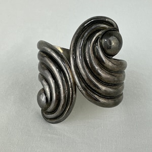 Early Taxco Mexican Silver Clamper Cuff Bracelet