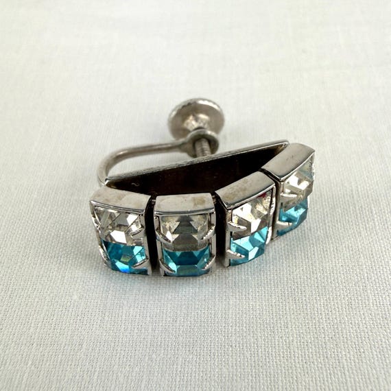 Vintage Channel Set Rhinestone Choker Necklace & … - image 14
