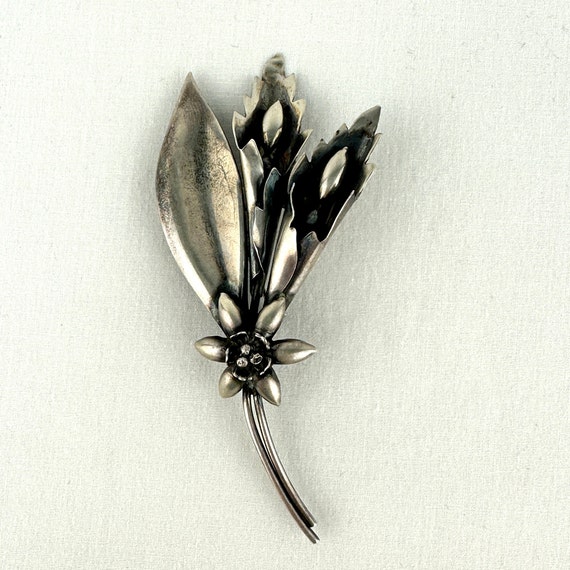 Sterling Silver Coro Flower Brooch