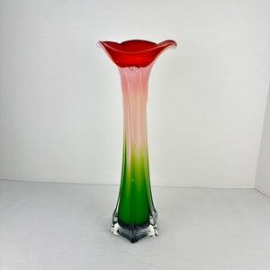 Hand Blown Jack in the Pulpit Glass Vase