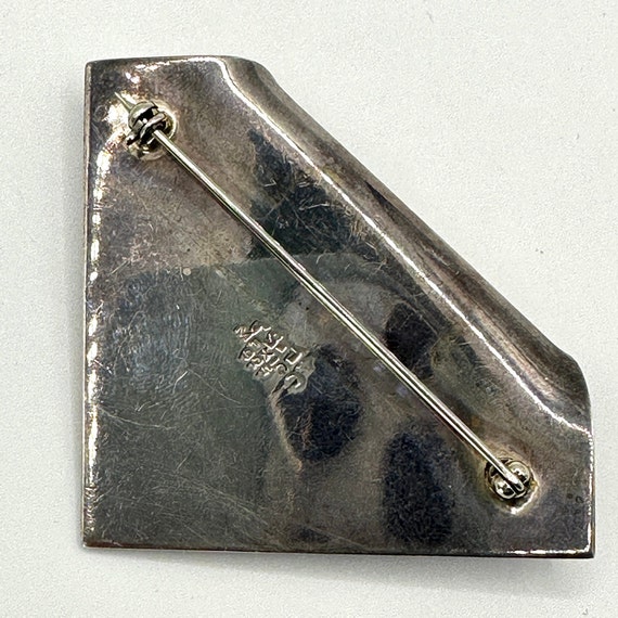Taxco Sterling Silver Fold Over Brooch - image 4