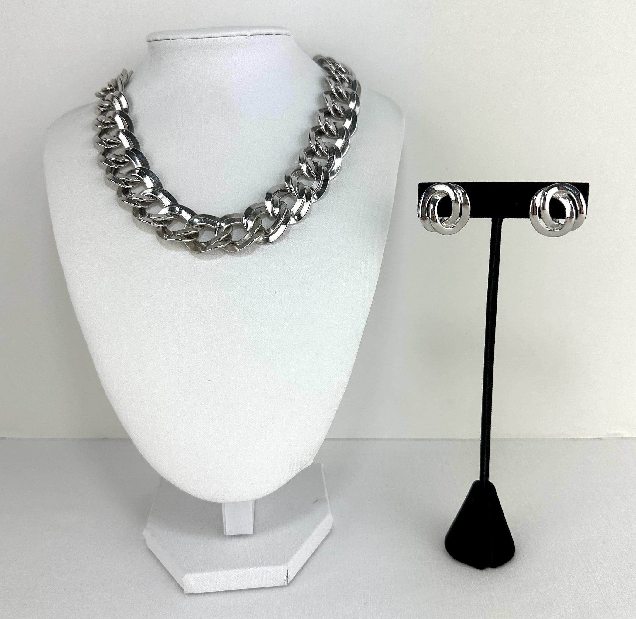 Monet double link silver necklace - Etsy 日本