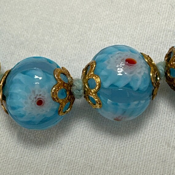 Vintage Italian Art Glass Bead Necklace - image 7