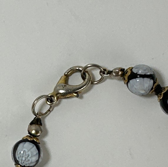 Venetian Millefiori Glass Bead Hand Knotted Brace… - image 5