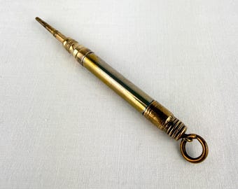 Antique Gold Filled Victorian Twisted Telescopic Pencil by LW