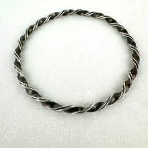 Vintage Sterling Silver Twist Bangle Bracelet