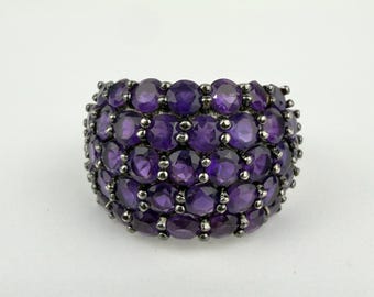 Vintage sterlingsilverring med ametist