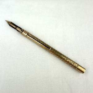 Antique Gold Filled Propelling Pencil and Dip Pen with No 4 Nib