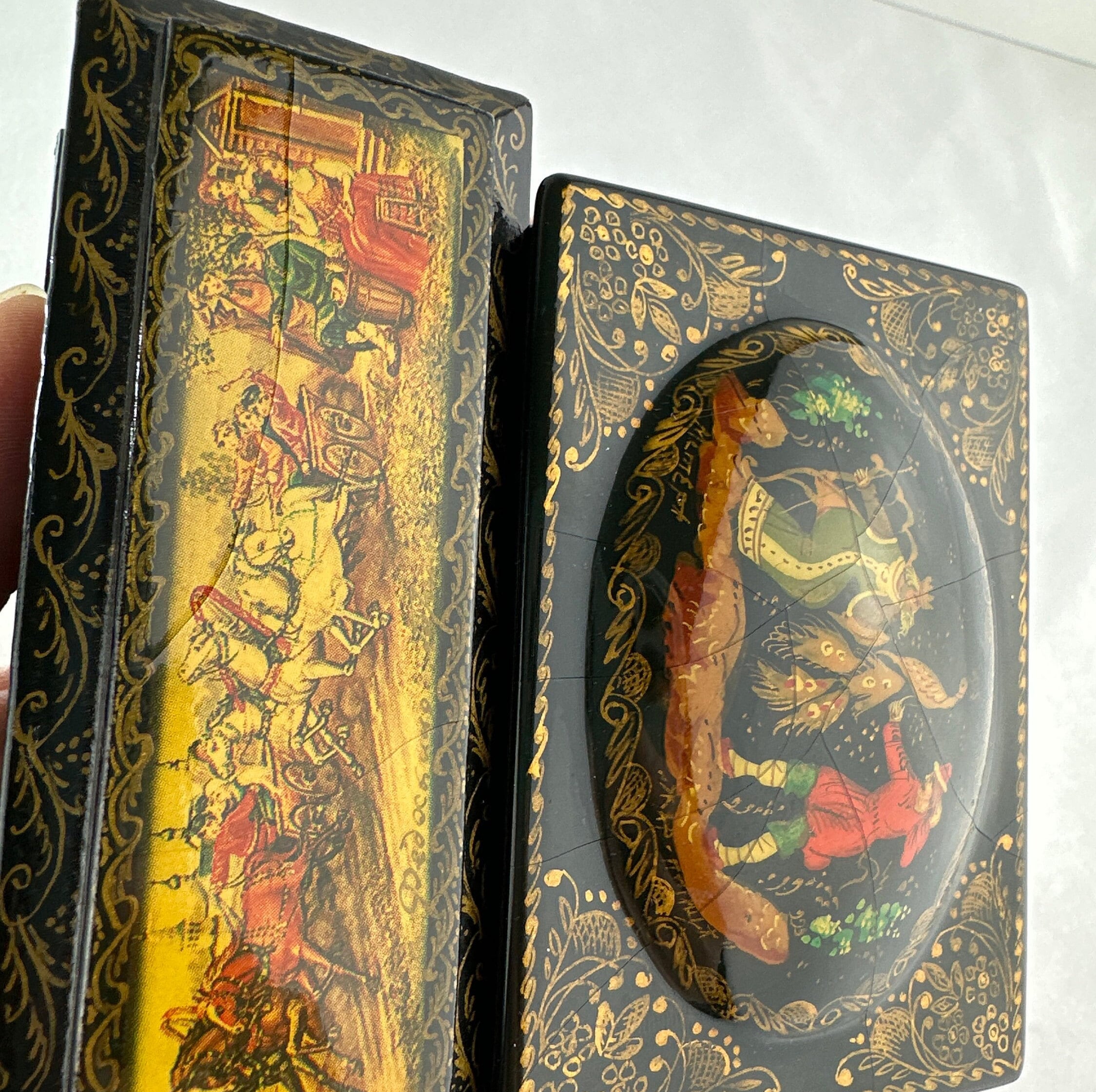 Set of Two Russian Lacquer Boxes - Etsy