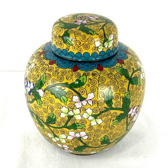 中国 壺 七宝焼 木製台座付き Yahoo!オークション -「中国七宝焼