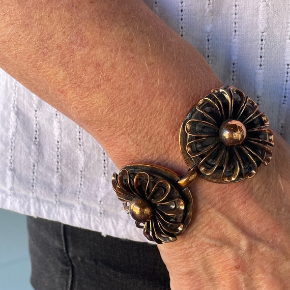 Rebajes Copper Double Flower Bracelet - image 1