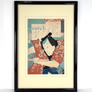 Meiji Period Woodblock Print of Kabuki Actor