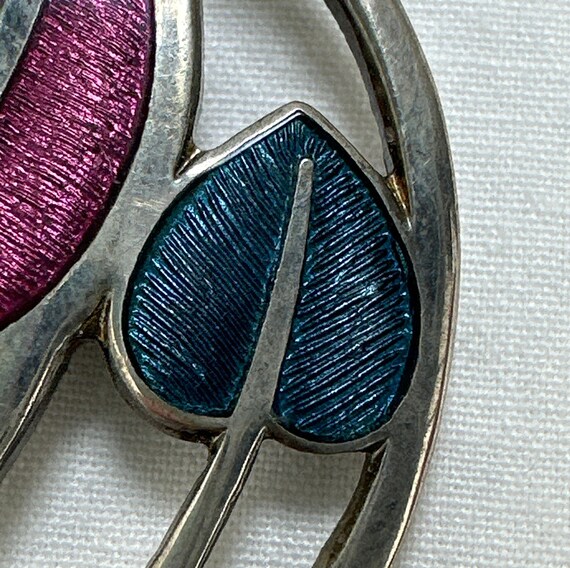 Pendentif Art Nouveau Mackintosh En Argent 925 Sertie D'une Topaze Bleue - Neuf Sans Emballage
