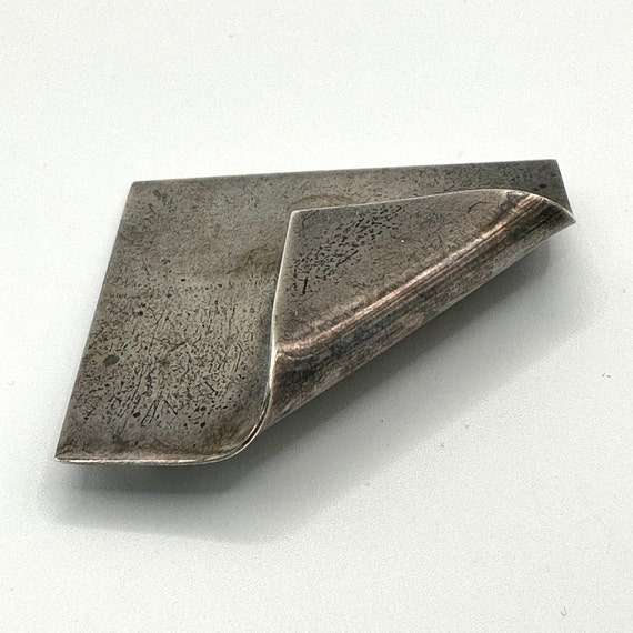 Taxco Sterling Silver Fold Over Brooch - image 3