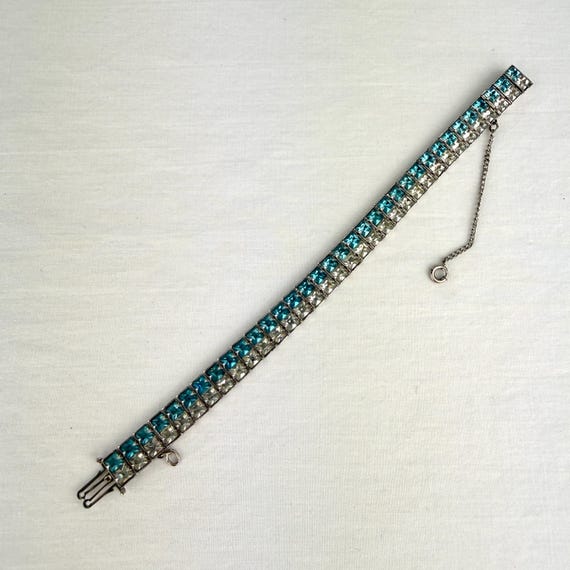Vintage Channel Set Rhinestone Choker Necklace & … - image 7