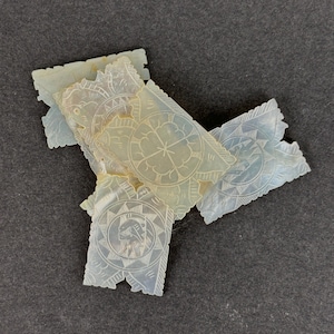 Seven Rectangular Antique Chinese Gaming Counters or Chips