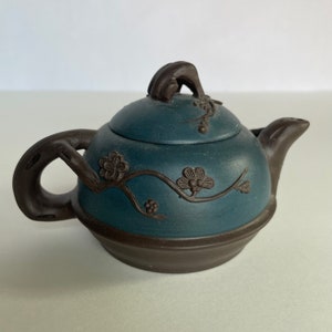 Vintage Blue Yixing Teapot