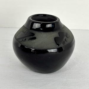 San Juan Pueblo Blackware Vase by Maria Adelicia