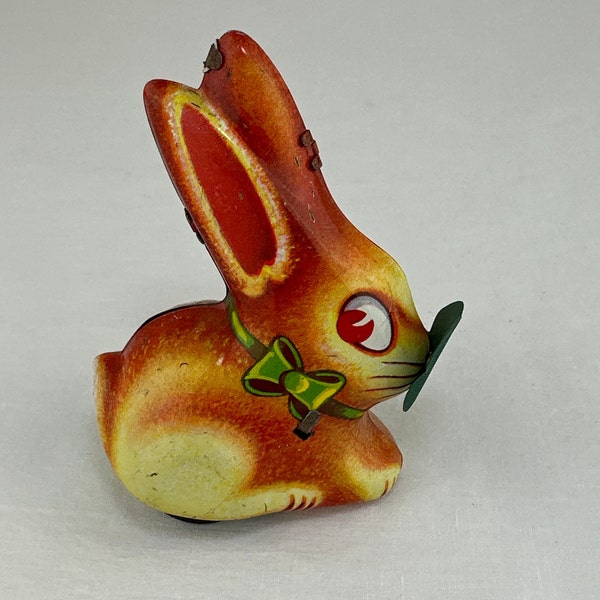 Vintage Tin Litho Hop Hop Rabbit