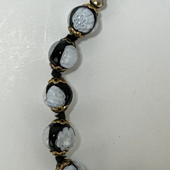 Venetian Millefiori Glass Bead Hand Knotted Brace… - image 4