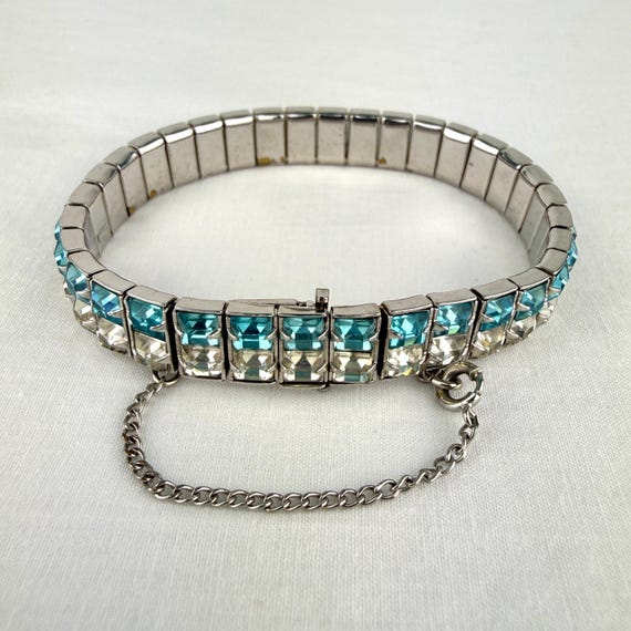 Vintage Channel Set Rhinestone Choker Necklace & … - image 12