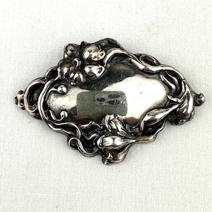 Vintage Sterling Silver Art Nouveau Style Brooch