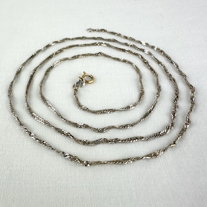 Vintage 14k White Gold Italian Chain Necklace