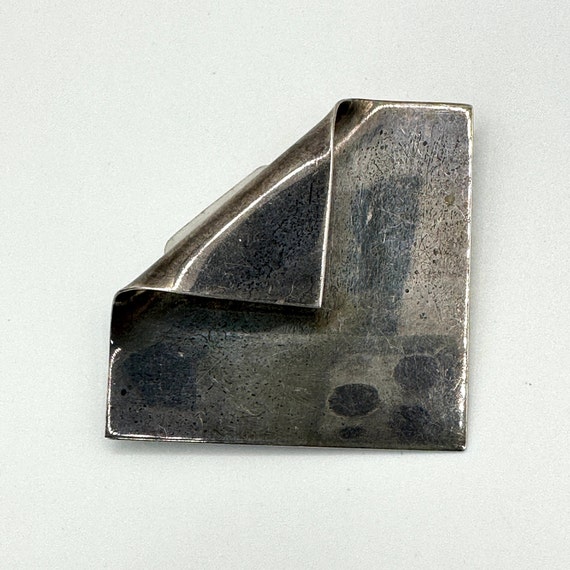 Taxco Sterling Silver Fold Over Brooch - image 1