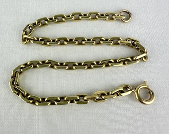 Vintage 14k Gold Cable Chain Bracelet