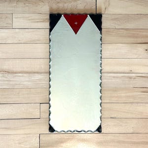 Art Deco Frameless Scalloped Edge Mirror