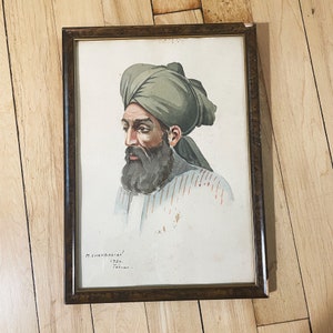 2 Misha Chahbazian Framed Watercolor Paintings