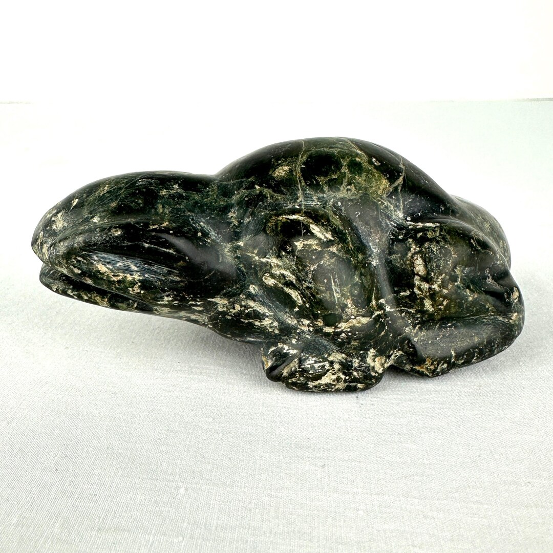 Vintage Hand Carved Inuit Soapstone Frog - Etsy