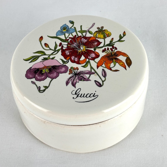 Vintage Gucci Richard Ginori Floral Trinket Box - Etsy Singapore