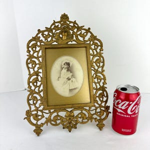 Antique NB & IW Cast Iron Gilt Frame As Found