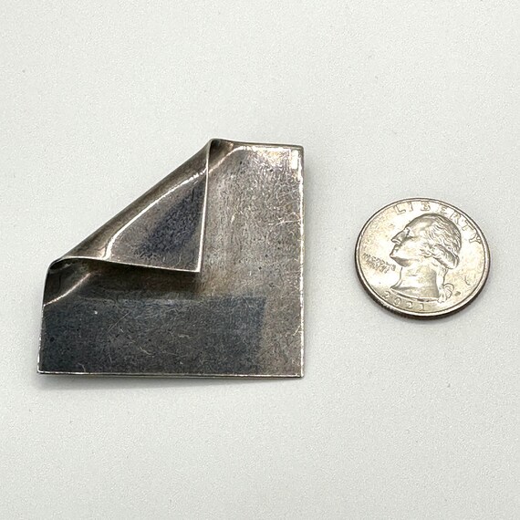 Taxco Sterling Silver Fold Over Brooch - image 8