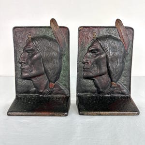 Cast Iron Indian Bookends - Etsy