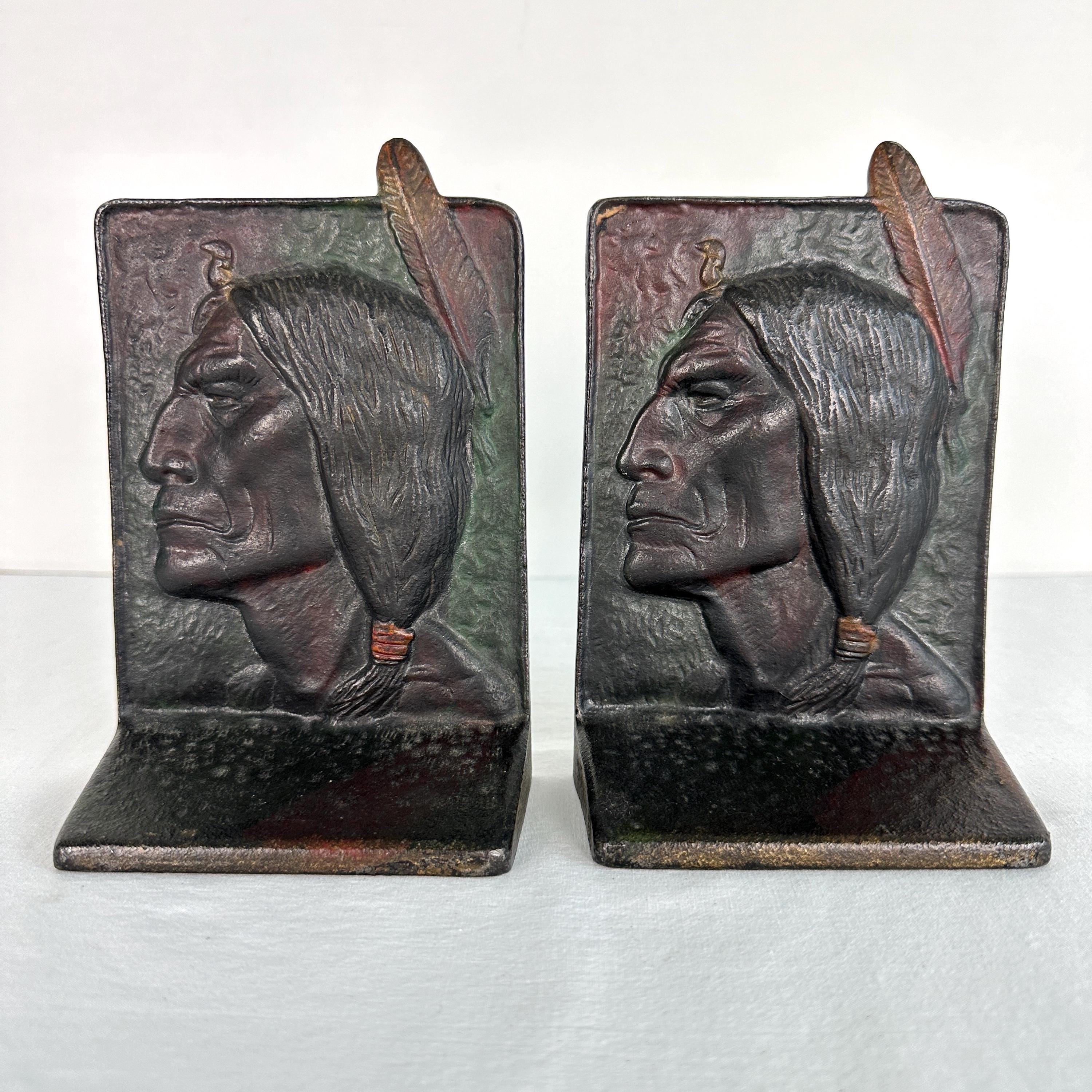 Indian Bookend／single Cast Iron Indian Bookends - Etsy
