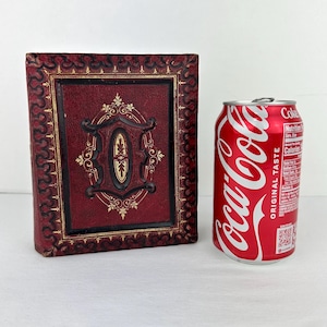 Victorian Embossed Red Leather Photo Album - Empty