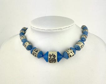 Vintage art-deco choker met Tsjechische glaskralen