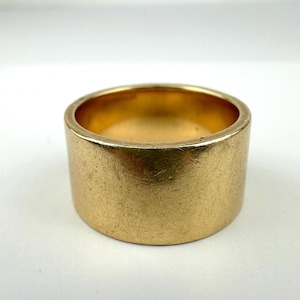 Vintage Bristol 14k Gold Thick Cigar Band Ring Size 5.5