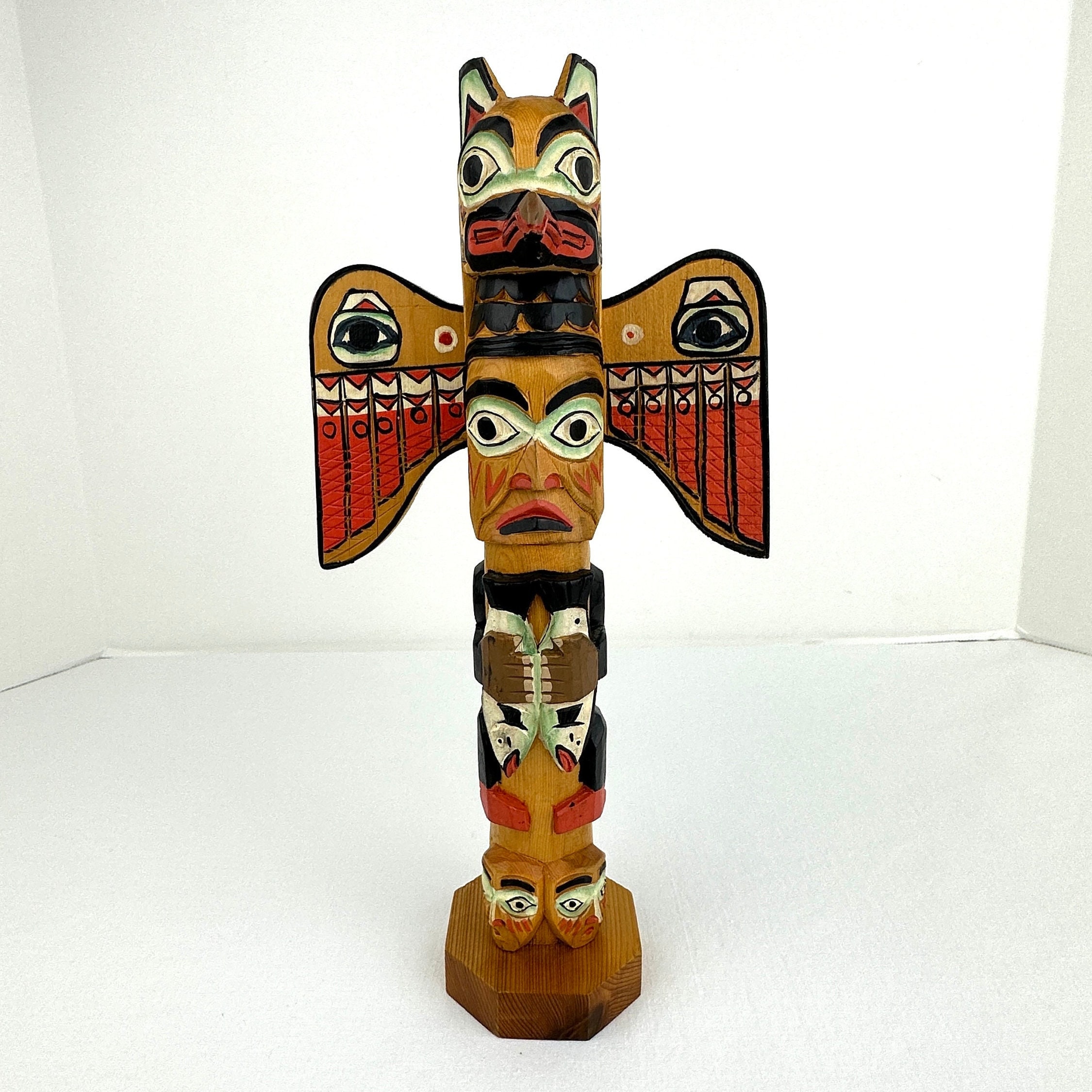 Native american totem carved wood - Etsy 日本