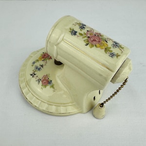 Vintage 1930’s Porcelain Wall Sconce - Floral Motif - Original Wiring