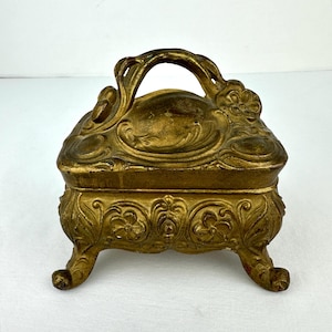 Art Nouveau Gilt Jewelry Casket