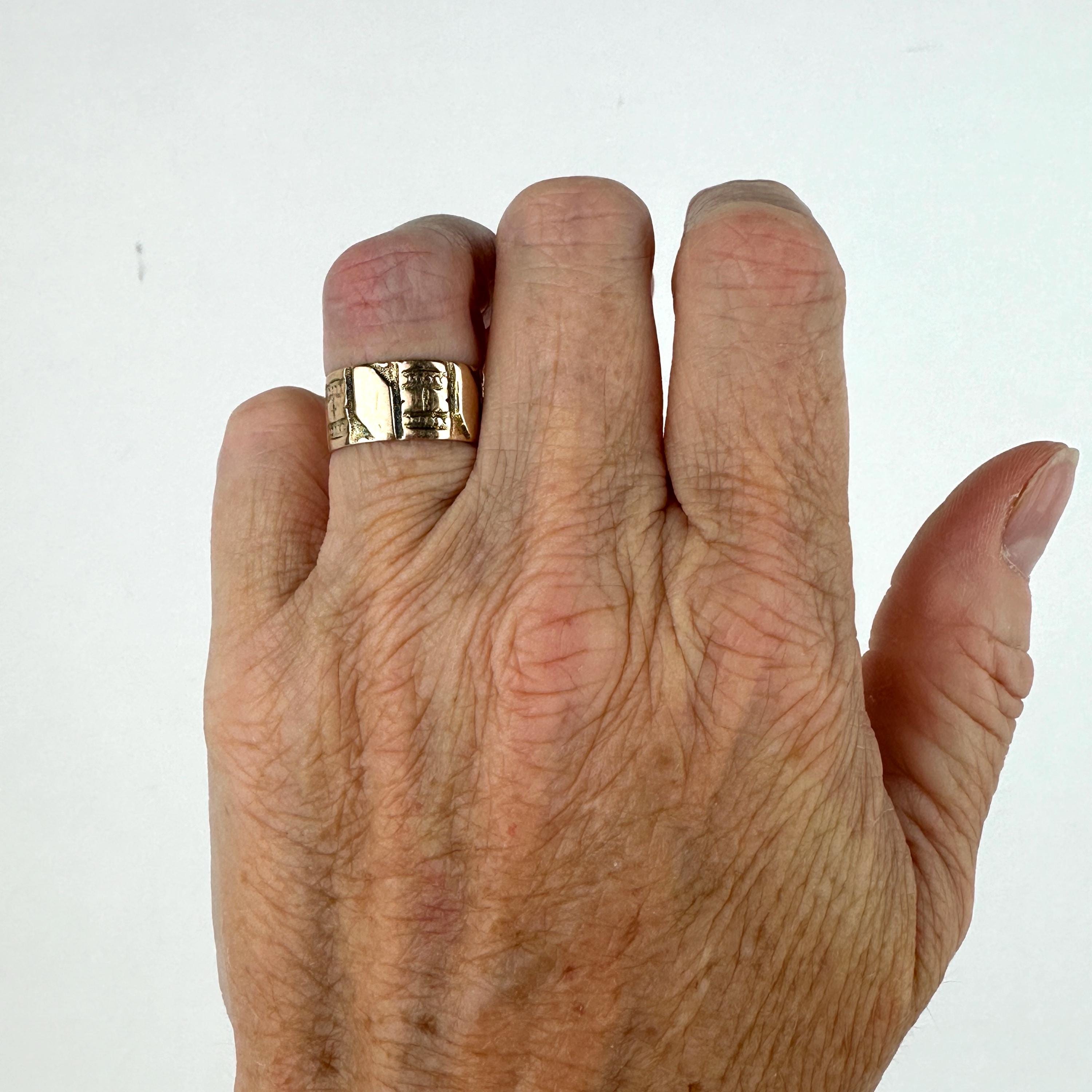 Antique 9k Gold Ring - Etsy