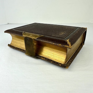 Victorian Photo Album with Brass Clasp - Empty