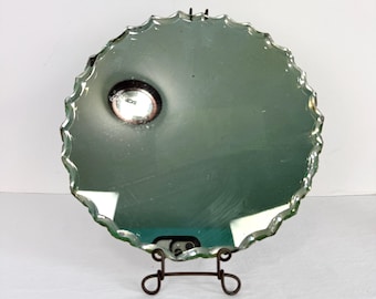 Vintage Art Deco Pie Crust Edge Easel Mirror 9”