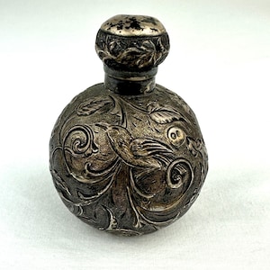 Antique English Sterling Silver Perfume Bottle